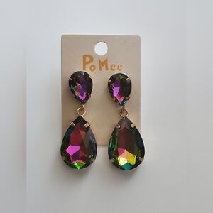 Double Teardrop Dangle Earrings